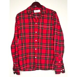 Abercrombie Fitch Soft A F Sleep Plaid Flannel Pajama‎ Shirt Medium Red